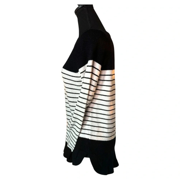 Staccato Striped Black and White Sweater Size Small - Picture 3 of 9